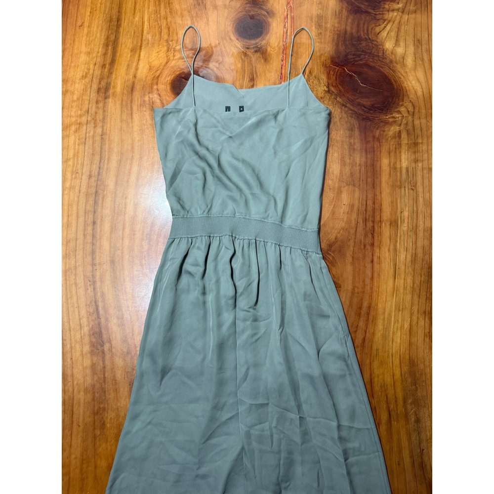 Theory Women's Ribbed Waist Jumpsuit Medium Silk Designer Wide Leg Career HH28 - Picture 8 of 9